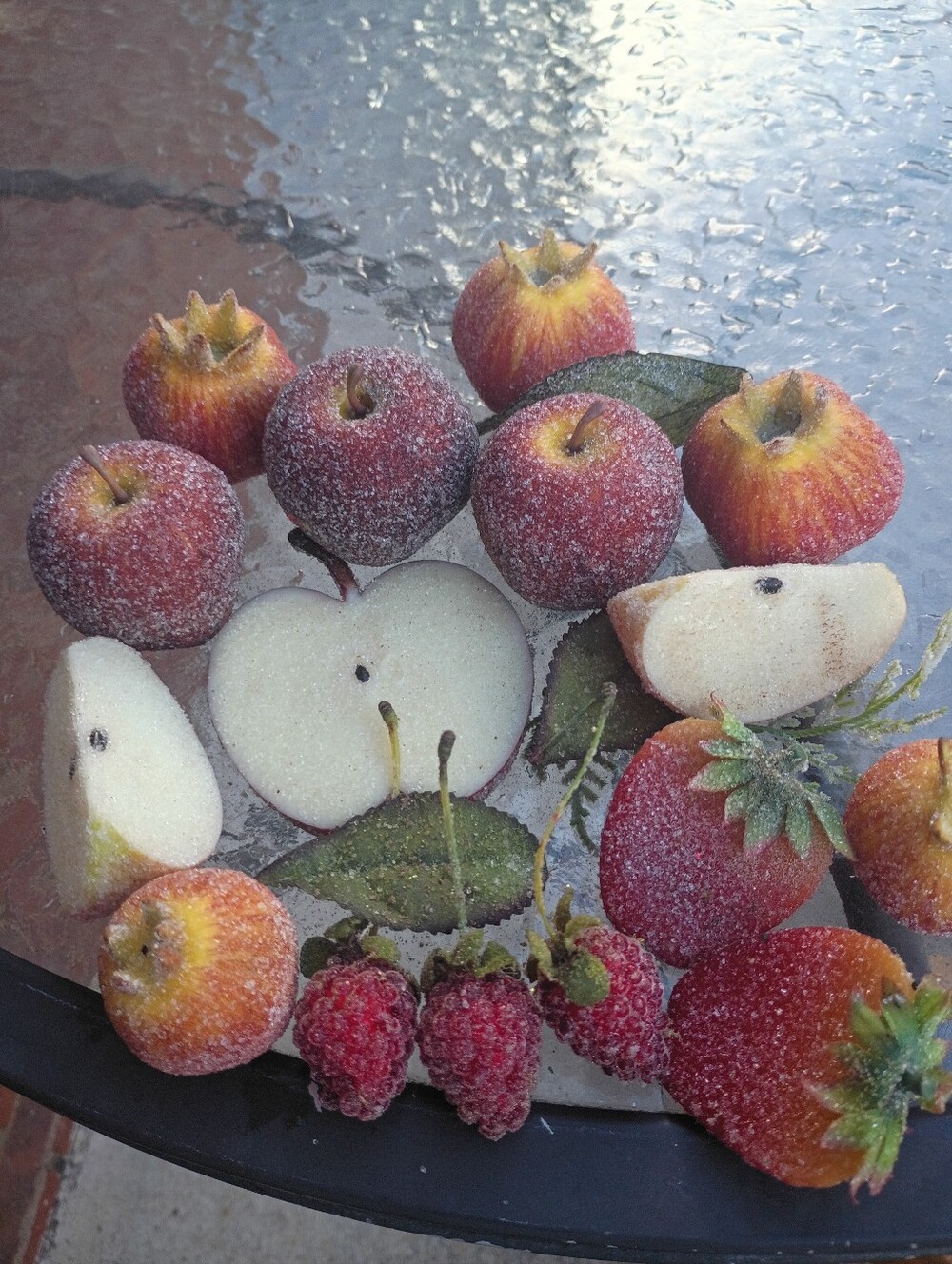 Sugared Frosted Fruit-Lot Of 16-Unique Peices
